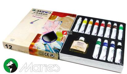 【馬利12色水調(diào)油畫顏料套裝 馬利油畫顏料 5012A】價格_廠家_圖片 -